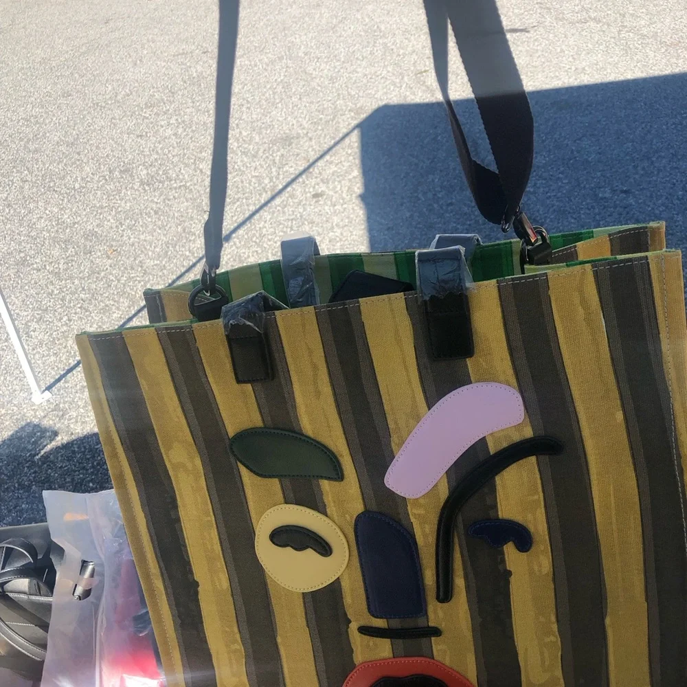 Art Canvas Striped Tote - Picture 9 of 11